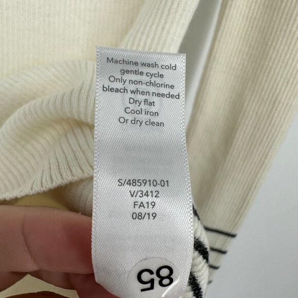 Athleta Table Rock Fitted Ribbed Sweater Merino Wool Sea Salt Ivory XS - Picture 8 of 9